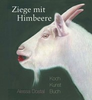 Ziege mit Himbeere